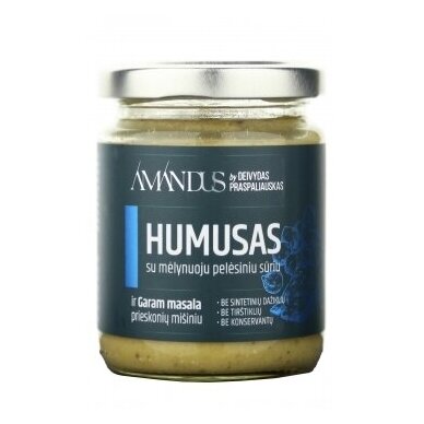 Amandus humusas su mėlynuoju pelėsiniu sūriu, 155 g