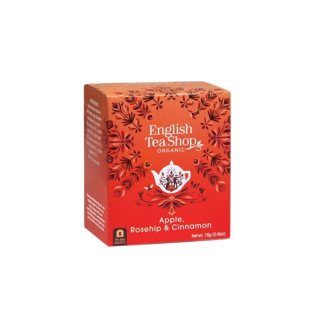 English Tea Shop - Obuolių, erškėtrožių ir cinamono arbata, 16g English Tea Shop - Obuolių, erškėtrožių ir cinamono arbata, 16g