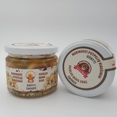 Marinuoti, rūkyti putpelių kiaušiniai, 270g