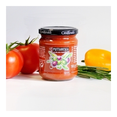 Pomidorų padažas su alyvuogėmis "Puttanesca", 190 g 2