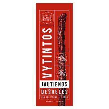 Vytintos jautienos dešrelės, 105g